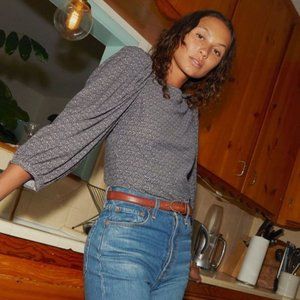 Nation LTD Cecilia Balloon Slv Tee - Seurat - NWT SZ S